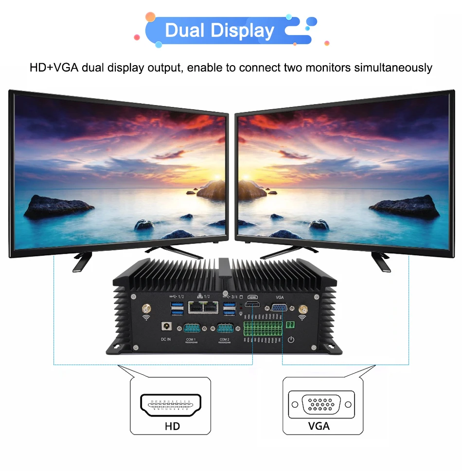 Игровой пк персональный компьютер с SIM картой Intel Core DDR4 32 ГБ VGA HD Dual LAN GPIO Linux Watchdog