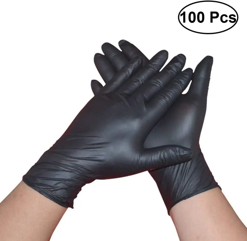 

Nitrile Nitrile gloves 100 pieces box Disposable gloves, black disposable gloves, examination gloves gloves