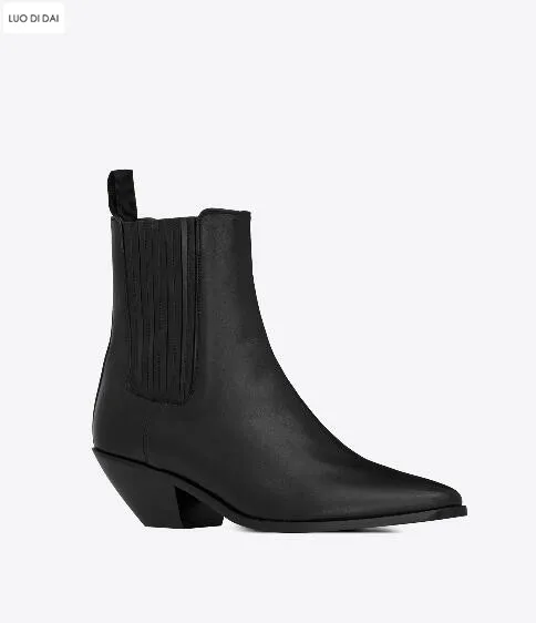 2020 new arrival women ankle boots point toe BOOTS martin booties party shoes ladies western botas cowboy lady footwear | Обувь
