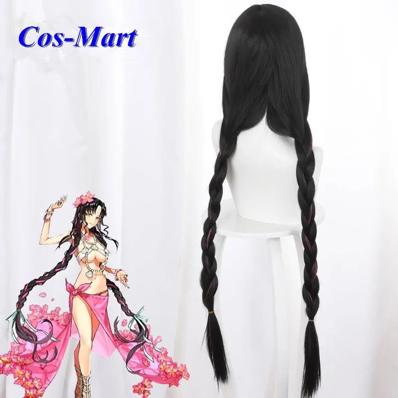 

Wigs Hot Game Fate/Grand Order Sessyoin Kiara Cosplay Black Rose Pink Assorted Colors Double Braided Hair Role Play Accessories