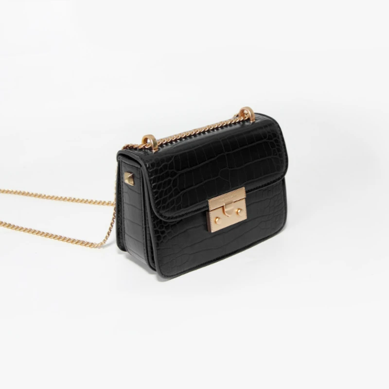 

Fashion Vintage Small Square Bags Quality Split Leather Shoulder Messenger Bags Elegant Chain Crossbody Bags Channels Handbags