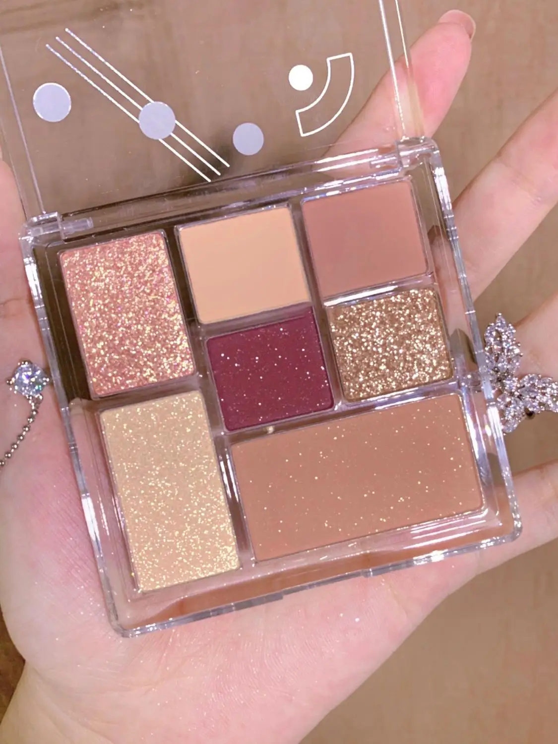 Eyeshadow Highlighter Blush Palette 7 Colors Glitter Matte Pigment Face Eye Makeup Beauty Cosmetic Easy to Wear Blusher |