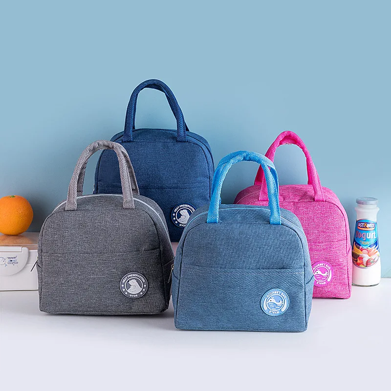 

Functional Pattern Cooler Lunch Box Portable Zipper Cationic Fabric Lunch Bag Thermal Food Picnic Lunch Bags For Women Kids