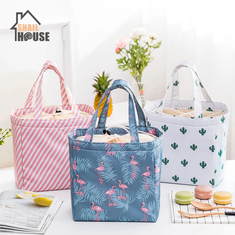 SnailHouse New Fresh Insulated Lunch Boxes Cold Portable Convenient Bag Outdoor Picnic Thermal Oxford Waterproof Beam Bags | Дом и сад