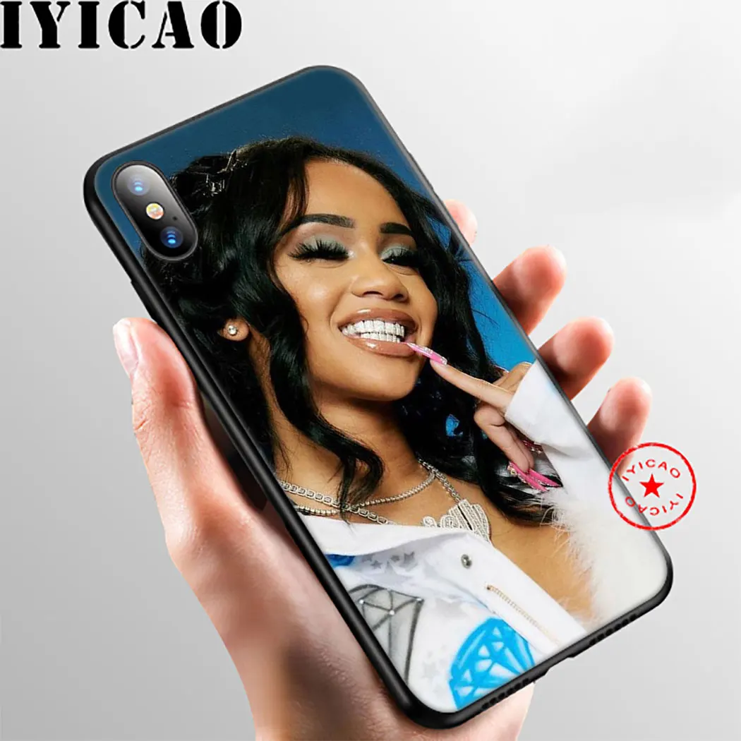 Рэппер Saweetie силиконовый мягкий чехол для iPhone 11 Pro Max XR X XS 8 7 6 6S Plus 5 5S SE |