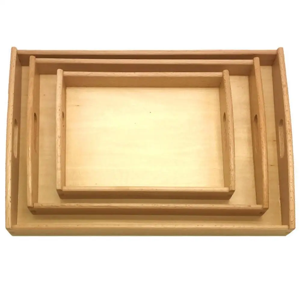 Деревянный поднос для еды контейнер хранения игрушек органайзер всякой всячины