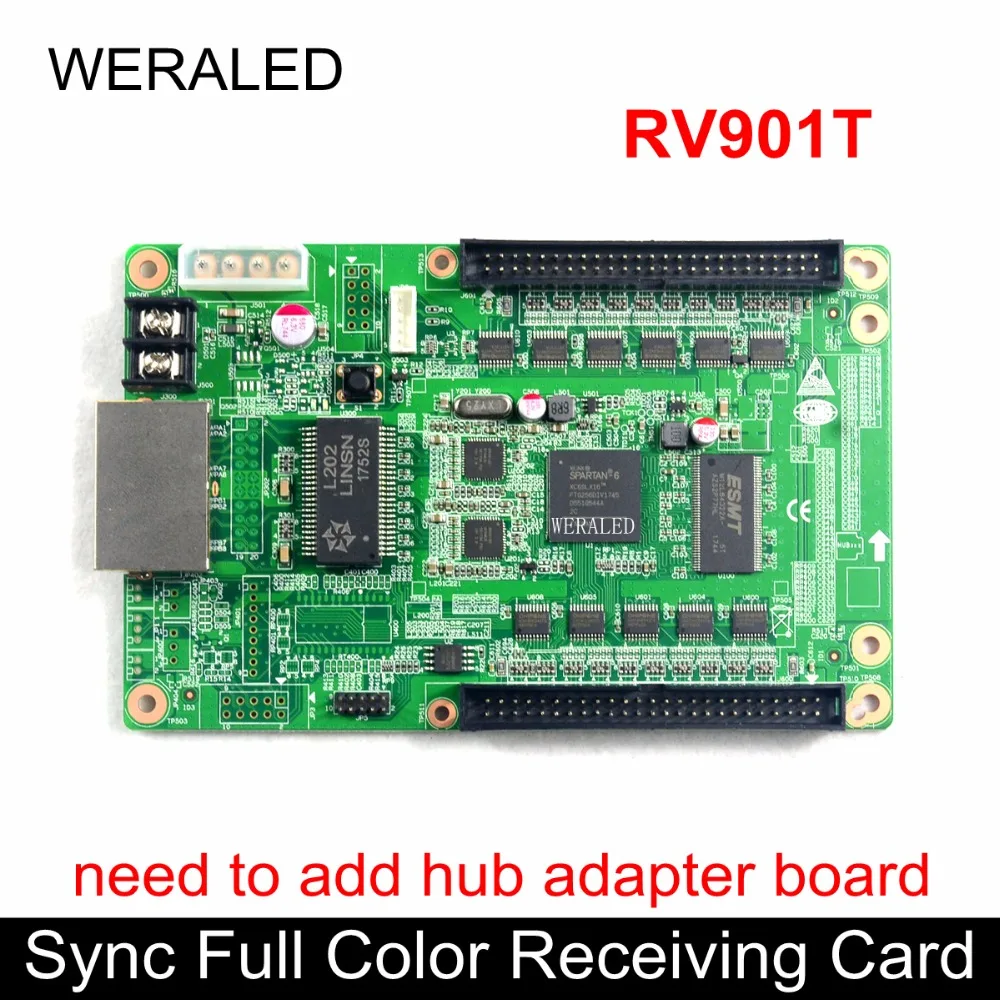 Linsn RV901T синхронная полноцветная принимающая карта работает с TS802 картой для
