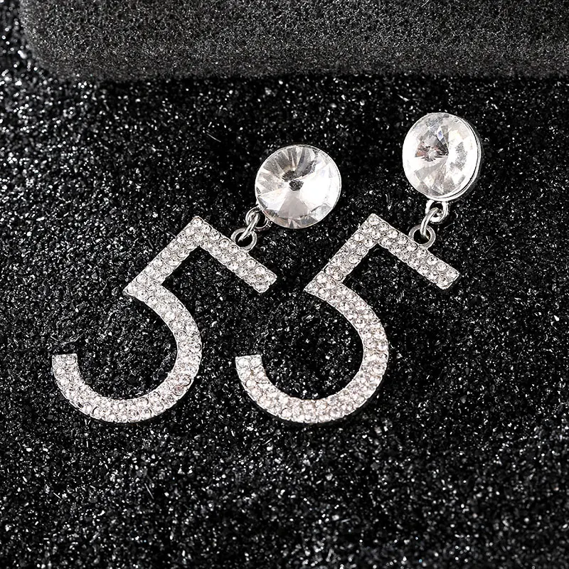 Стильные большие яркие серьги-подвески для женщин 5 цифровых висячих сережек с