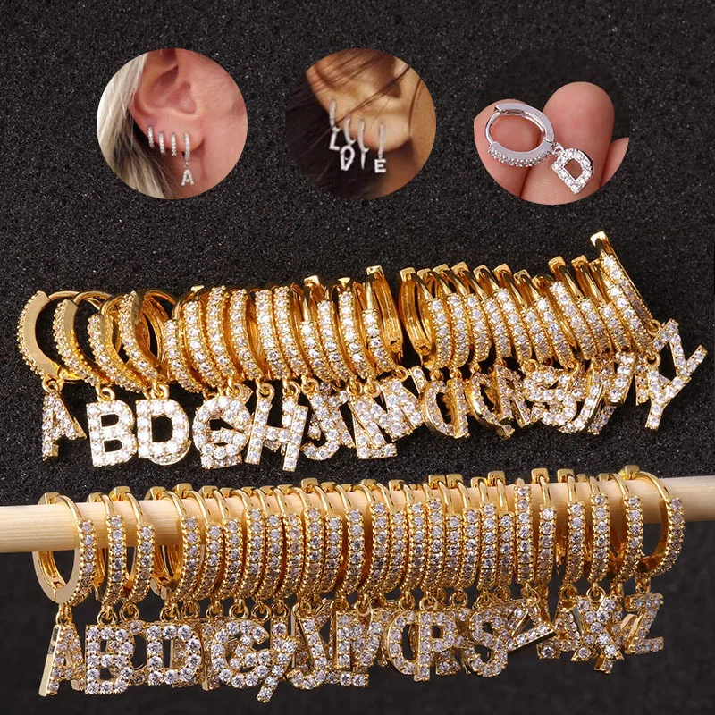 

1Piece Single Letter Stainless Steel Stud Earrings for Women Trendy Jewelry Diameter 9mm Statement Earrings for Teens Ear Cuffs