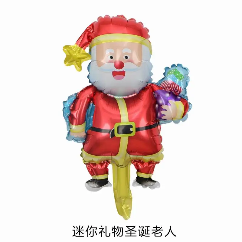 16 10pcs Mini Christmas Foil Air Balloons Bells Snowman Santa Claus Christmas Tree Decoration Party Supplies Globos Xmas Ornament - Цвет: 16