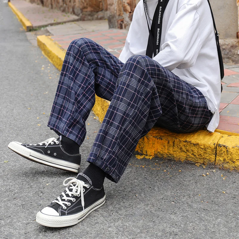 Разборные 2020 клетчатые брюки женские уличные свободные Дамские Брюки