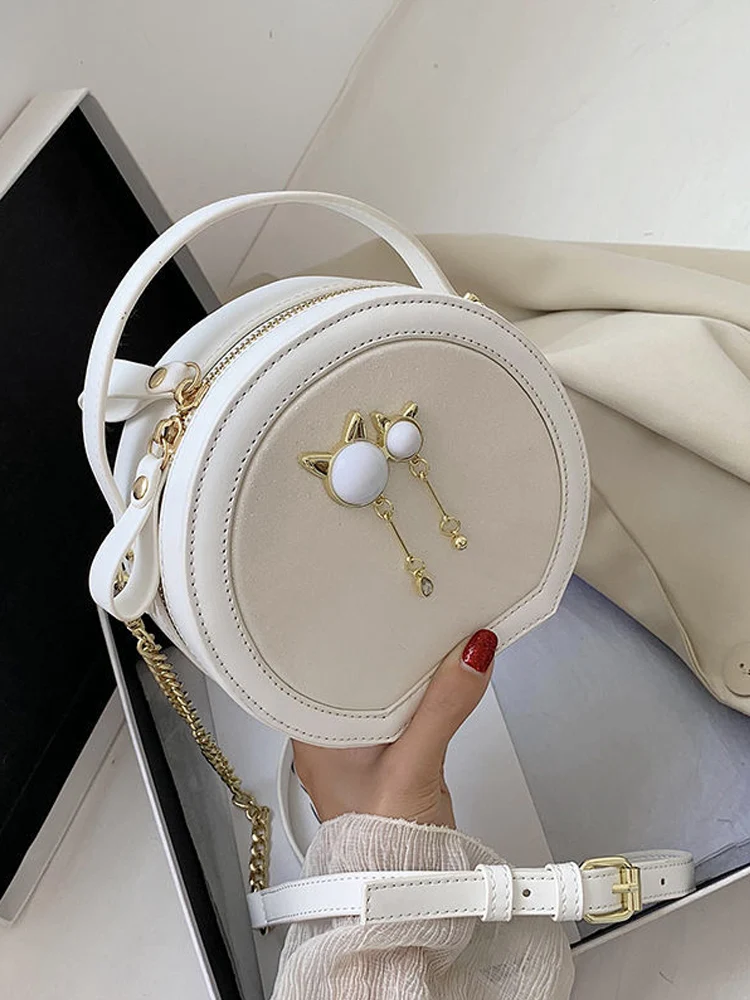 

High-end ladies bag 2021 spring and summer popular new trendy fashion all-match chain messenger bag portable small round bag