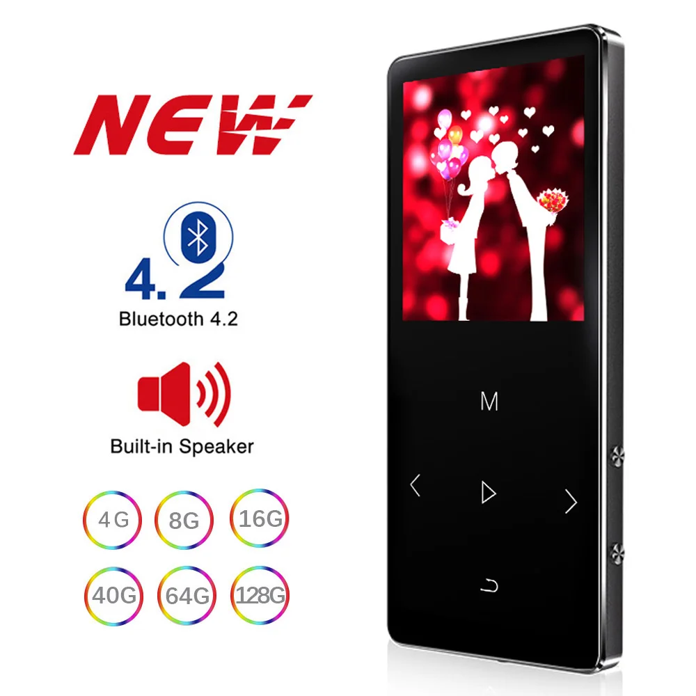 Mp3 плеер с Bluetooth колонкой сенсорная клавиша встроенный 8 Гб 16 Hi Fi металлический
