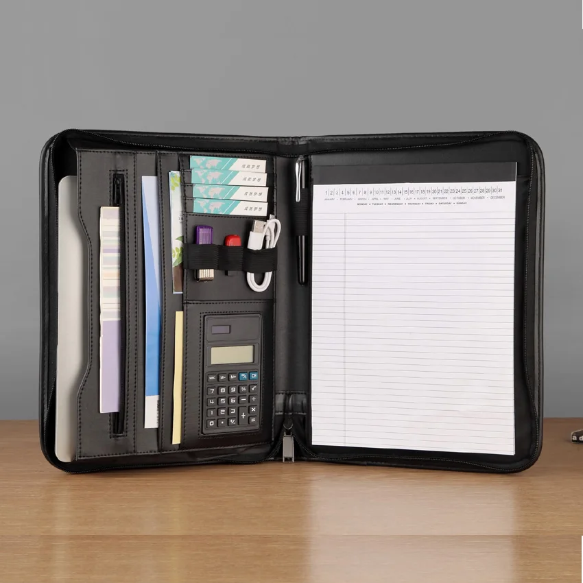 Новое прибытие Бизнес А4 менеджер Сумка для документов папка с молнией padfolio