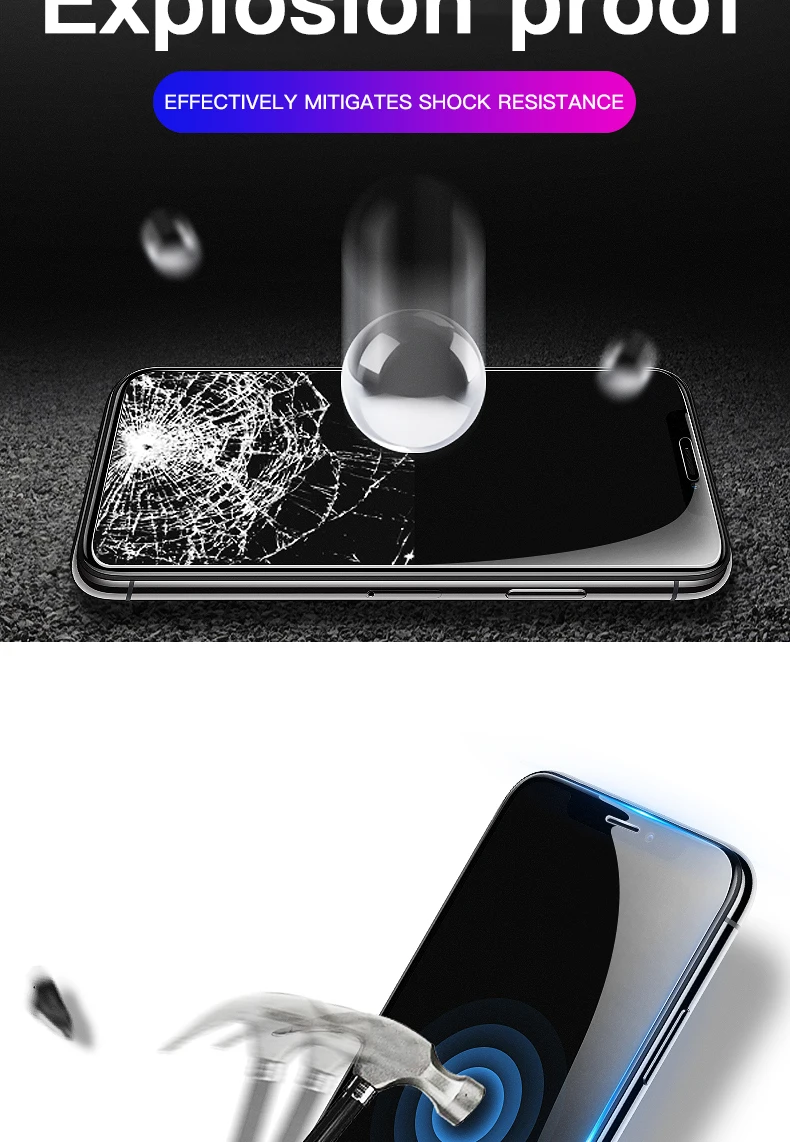 2 шт 9H закаленное стекло для iPhone 8 7 6 6S Plus 5 5S SE Защита экрана для iPhone11 Pro Max X XR XS Max защитная пленка