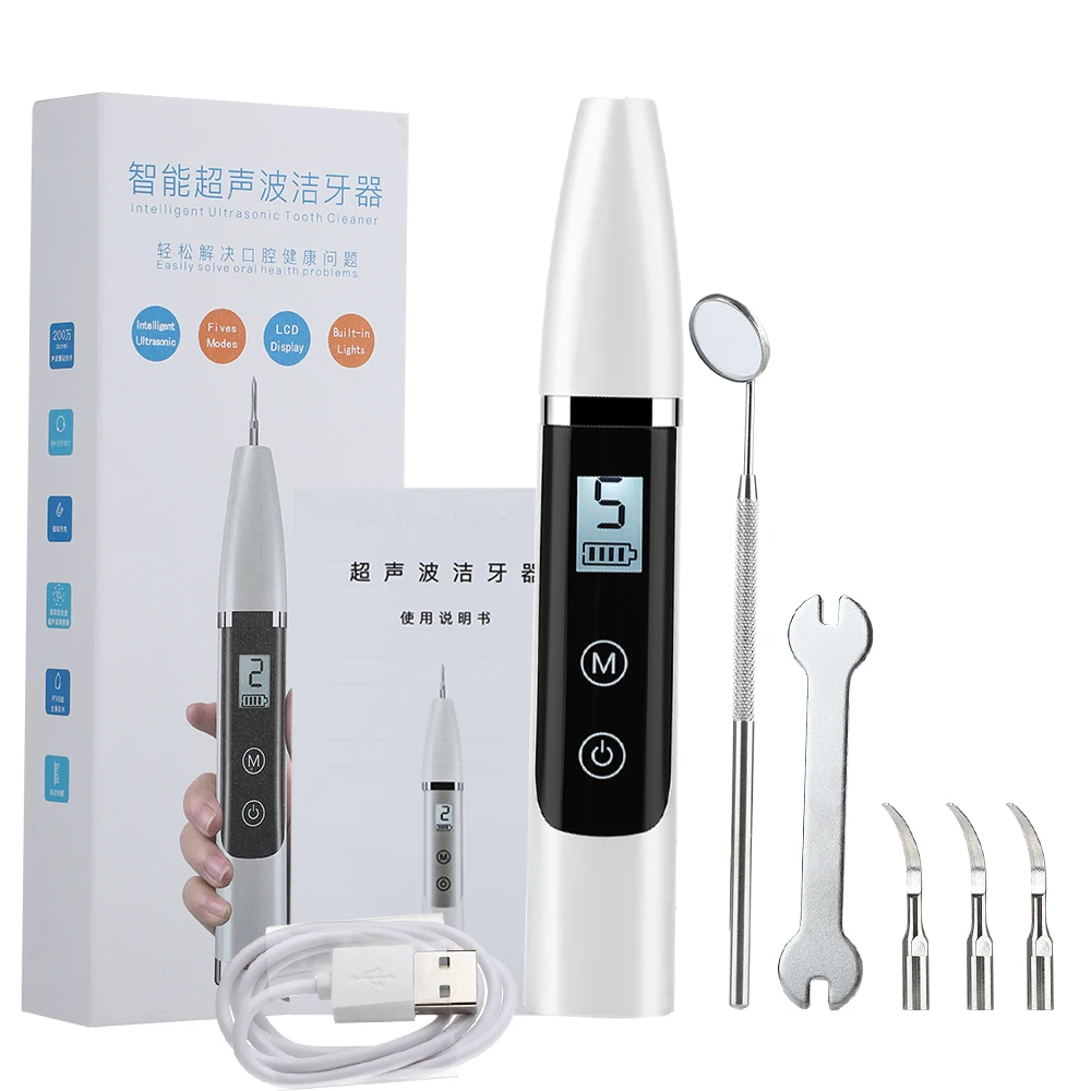 Ultrasonic Electric Dental Scaler For Teeth Cleaning Whitening Calculus Remover Tartar Tea Stains Oral Sonic Tooth Cleaner