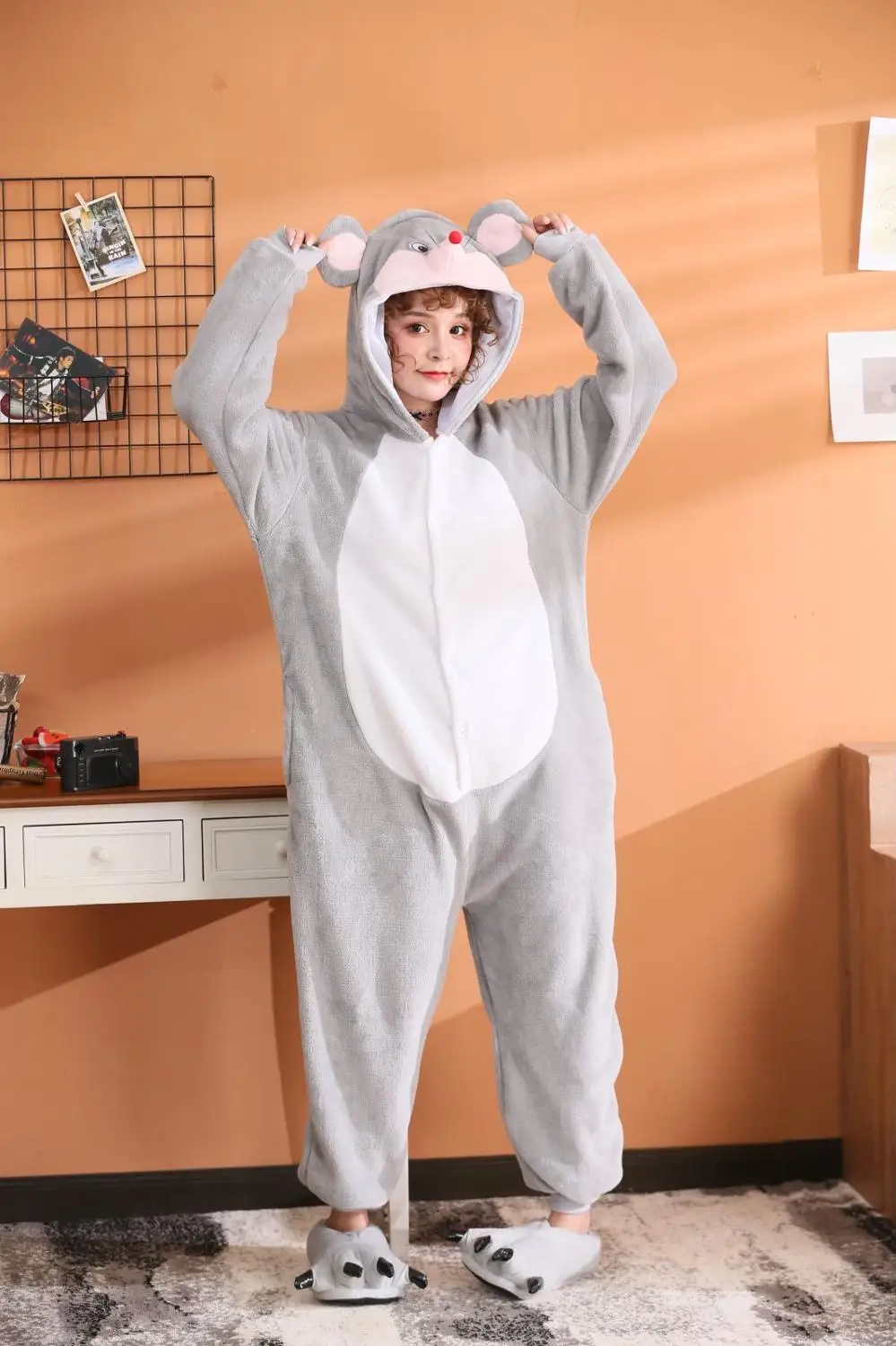 Кигуруми рождественские мужские и женские костюмы для косплея комбинезоны в