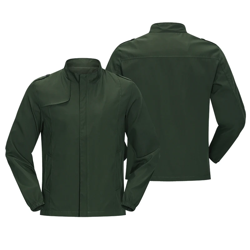 

Spring and autumn men's outdoor leisure work solid color fashion jacket 2021 father's Day Gift Men's light work jacket