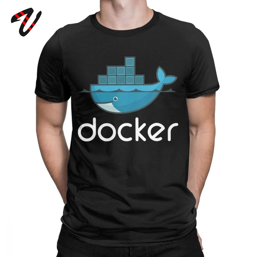 Мужская футболка Geek с логотипом Docker программатором программирующим