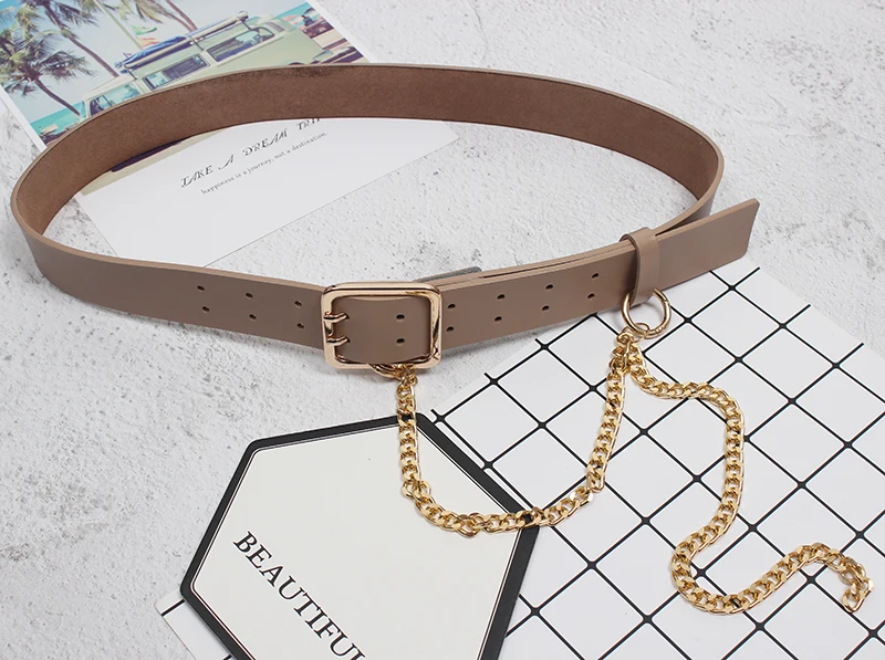 

Classic Metal Imitation Copper Chain Belt Online Celebrity with Real Belt with Dress Fashion Joker Waist Chain