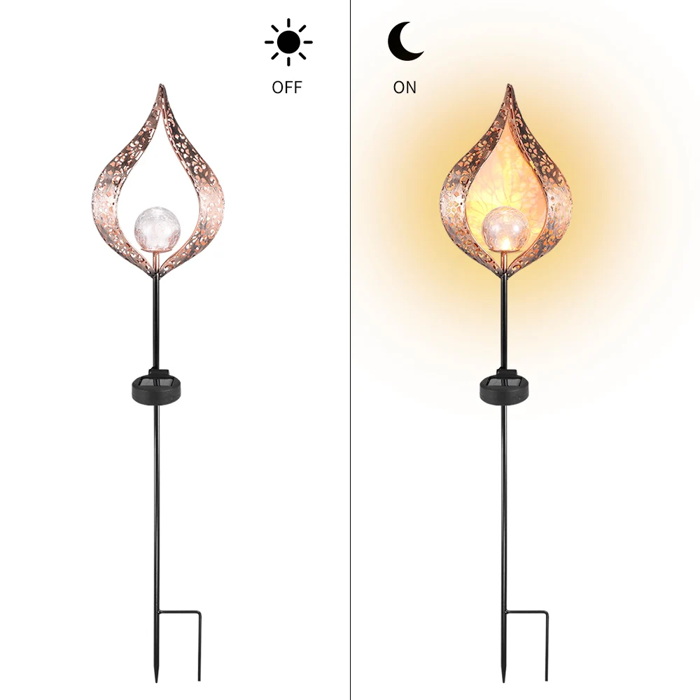 

Железный фонарь на солнечной батарее, ажурный дизайнерский светильник с пиками для ландшафта, садового огня, железная точечная лампа для дв...