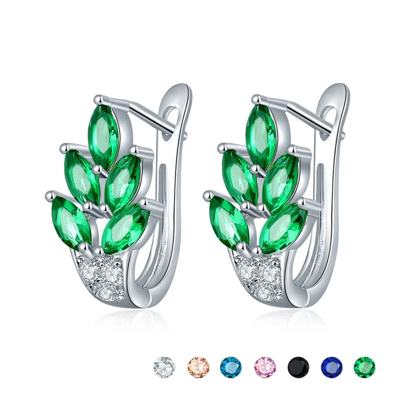 Модные высококачественные серьги CARSINEL в форме листьев серебряные ювелирные