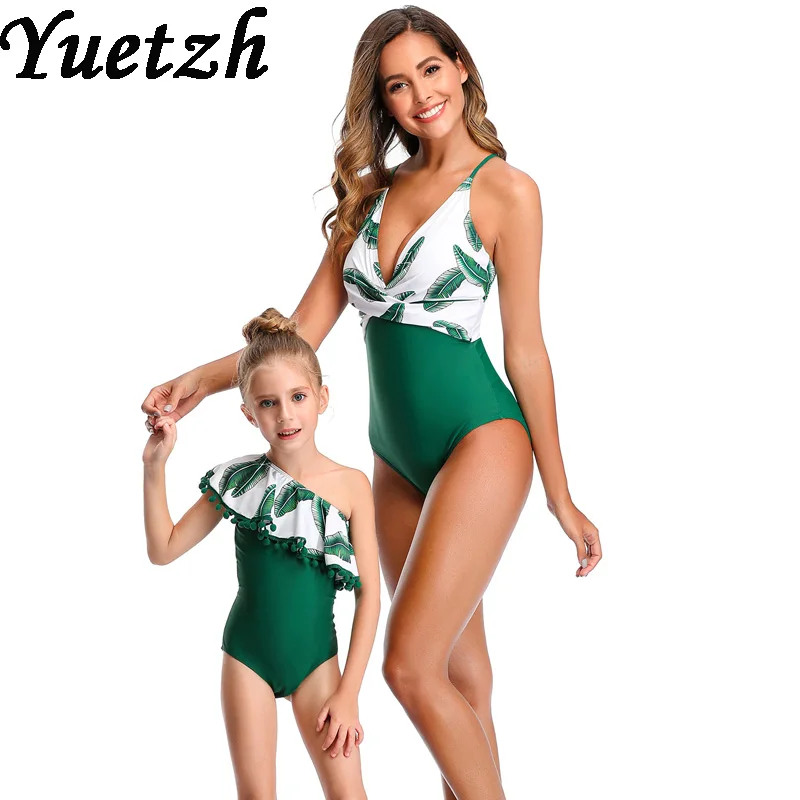 Женский купальник для девочек 2020 купальные костюмы Цельный мужчин и детей