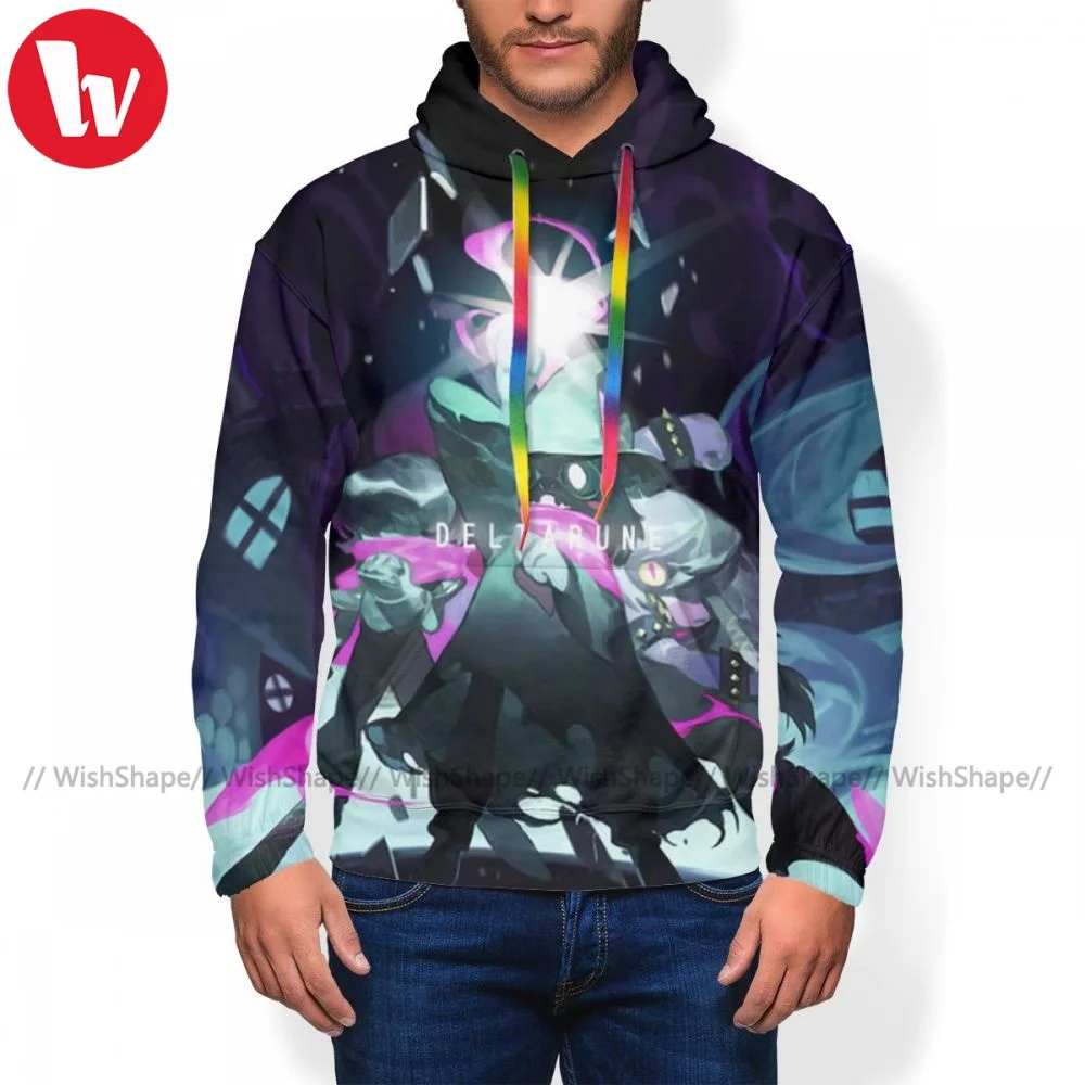 

Casual Deltarune Hoodies Autumn Polyester Hoodie Outdoor Long Length Pullover Hoodie Men XL