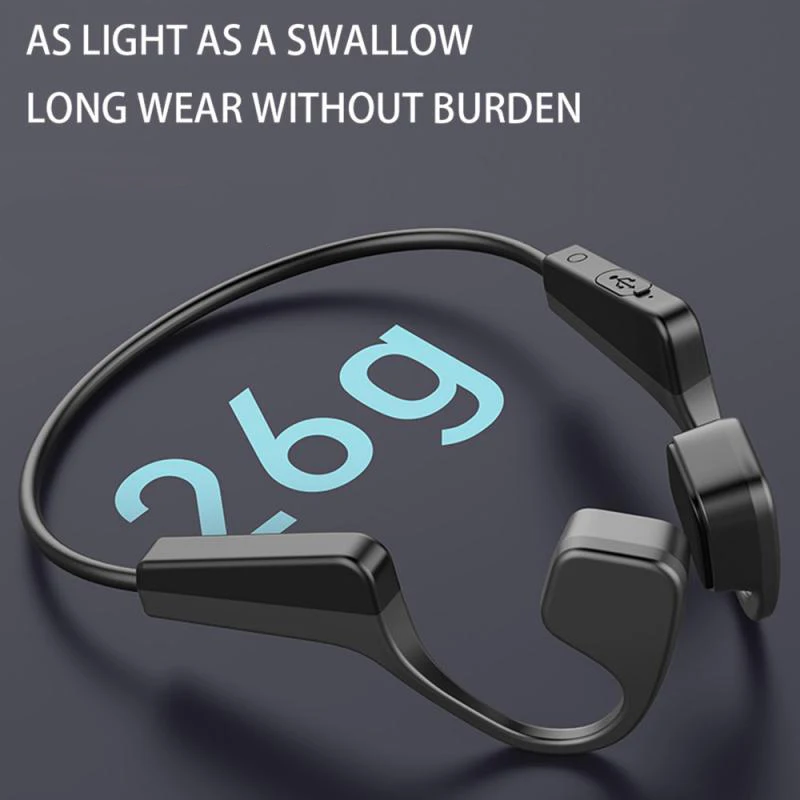 

Bone conduction wireless bluetooth headset waterproof stereo speaker with microphone suitable for outdoor sports