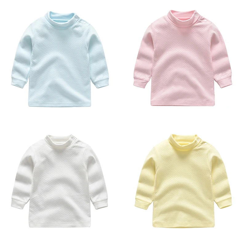 Новинка детская осенне зимняя рубашка из 100% хлопка с длинным рукавом футболки