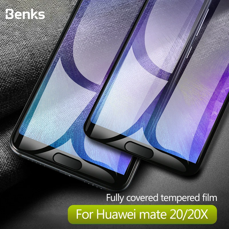 

Benks VPRO 3D Curved Full Cover Tempered Glass 0.3mm For Huawei Mate 20 Mate 20X Edge Hot Bending Glass HD Screen Protector Film