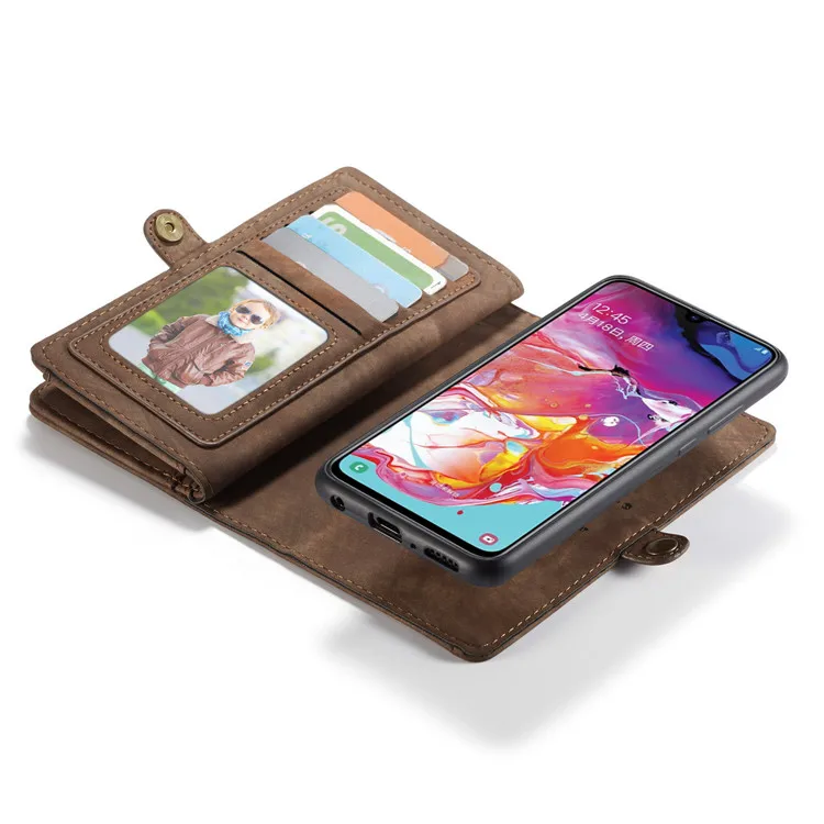 360 Роскошный кожаный чехол для samsung Galaxy A70, A30, A40, A50, чехол с откидной крышкой, кошелек на магните, деловой чехол для samsung A20, E, чехол