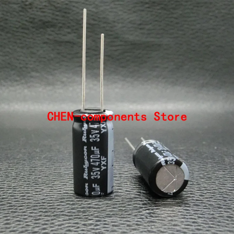 

10 шт. оригинальные алюминиевые электролитические конденсаторы RUBYCON YXF 35V470UF P5MM 10X2 0MM 470 мкФ/35v 105 градусов 470 мкФ 35V