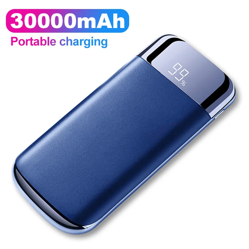 Внешний аккумулятор Powerbank 30000 мАч внешний USB LED портативный мобильный телефон