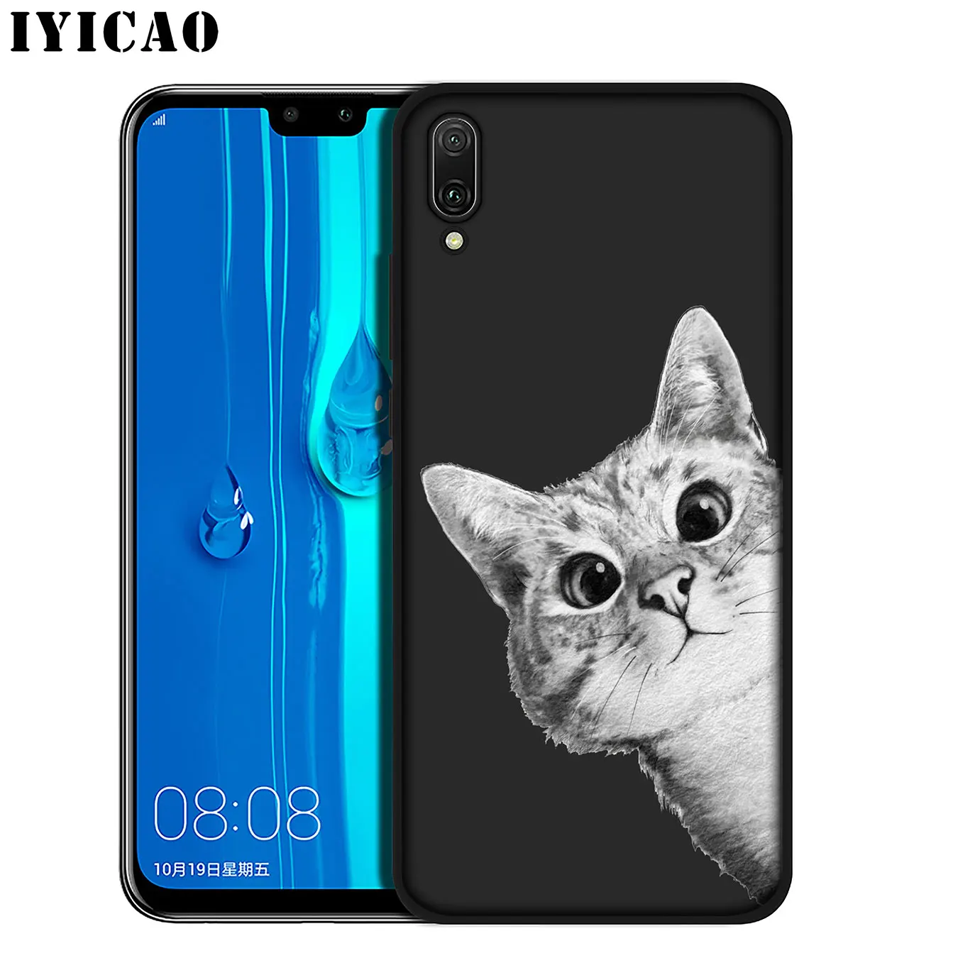 IYICAO Мягкий силиконовый чехол для телефона Huawei Mate 30 20 10 Pro Black Nova 5i 4 3 3i 2i 2 Lite |