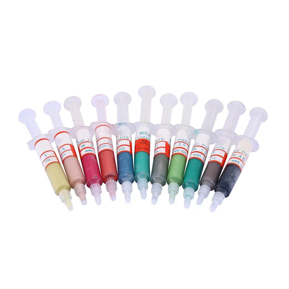 

11pcs Polishing Tool Oil-Soluble Diamond Polishing Paste Compound Syringes Optional Polishing Abrasive Tools