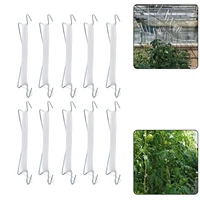 10pcs 10m garden plant support tomato support j hook tomato plant holder binder vegetables clamp anti crush hooks length