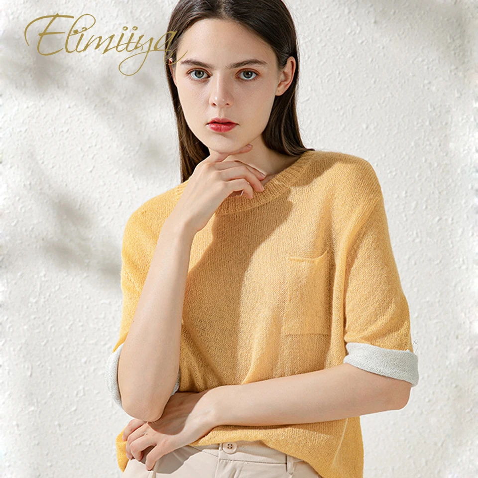 

Elimiiya Autumn Winter 2020 Women Sweater Oversize Knitwear Pullovers Sweaters Casual Female Knitted Sweater Jumper