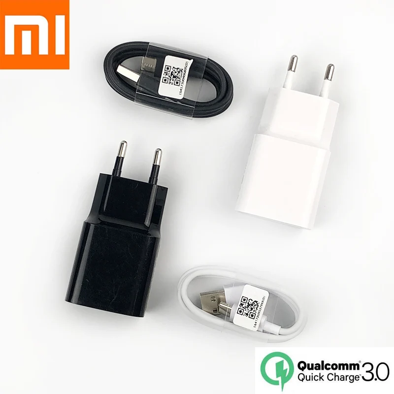 Оригинальное зарядное устройство Xiao mi EU QC3.0 адаптер быстрой зарядки USB TYPE-C кабель для передачи данных для mi 6 8 9 9se cc9 9t mi X 2s 3 Red mi note 7 8 pro