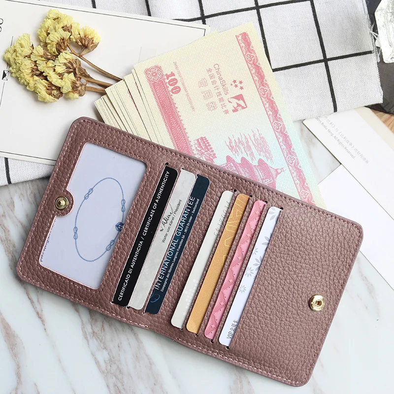 

Womens Elegant Genuine Cow Leather Long Wallet Ladies Fashion Slim Flat Cowhide Purse ID Credit Card Holder Wallet Leather