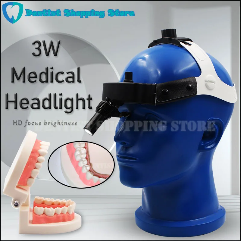 

Wireless Surgical Headlight Medical 3W Led Light Head Lamp Chargeable Dental Headlamp High Intensity Operation