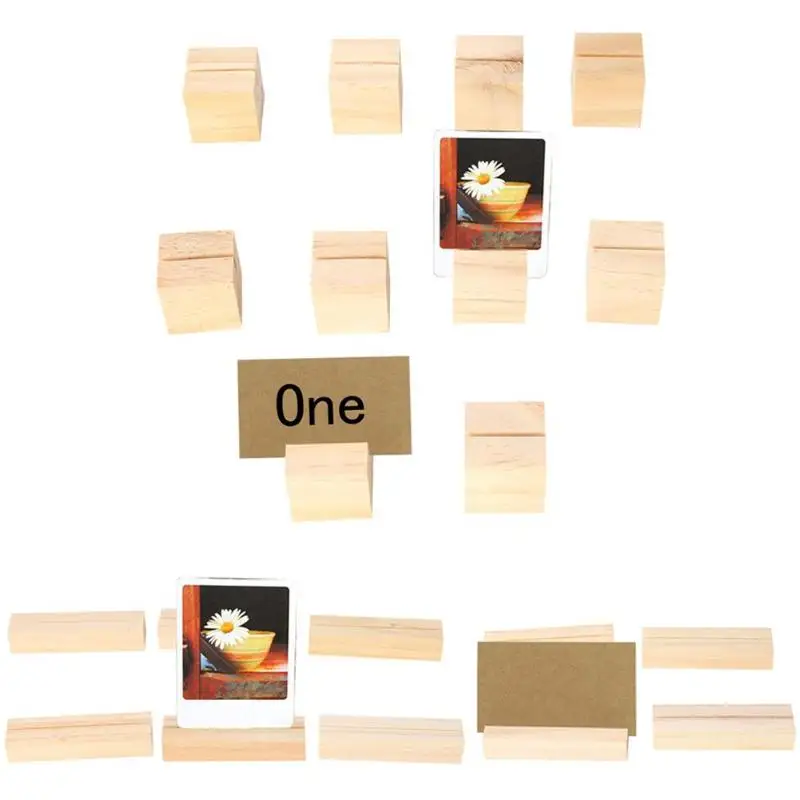 10 шт. деревянные настольные держатели для фотосессий визитная карточка задняя