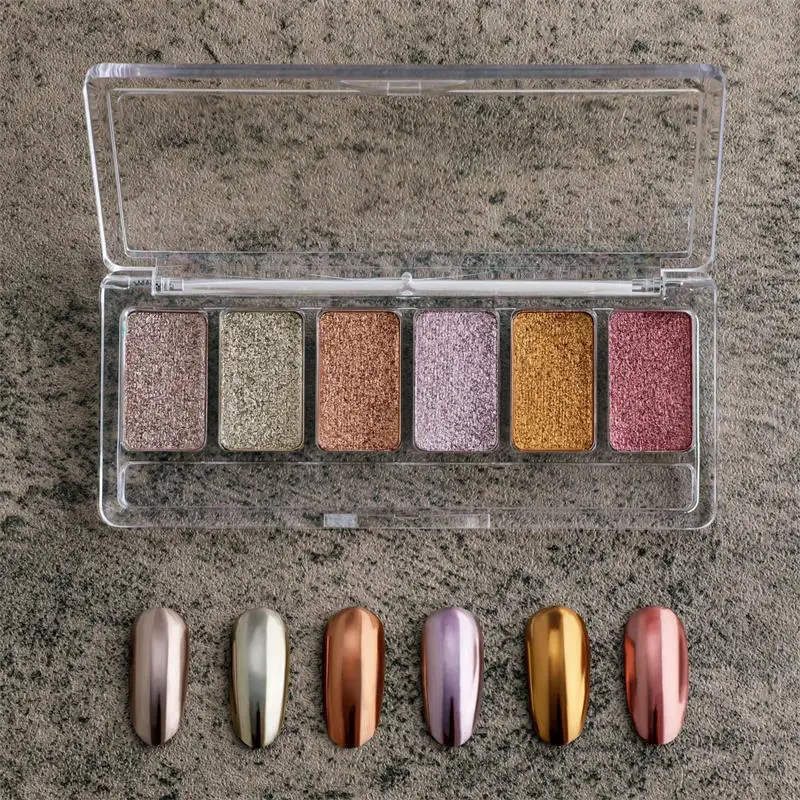 Голографический Сияющий пигментный порошок для ногтей Aurora Solid Nail Glitter Гель-лак
