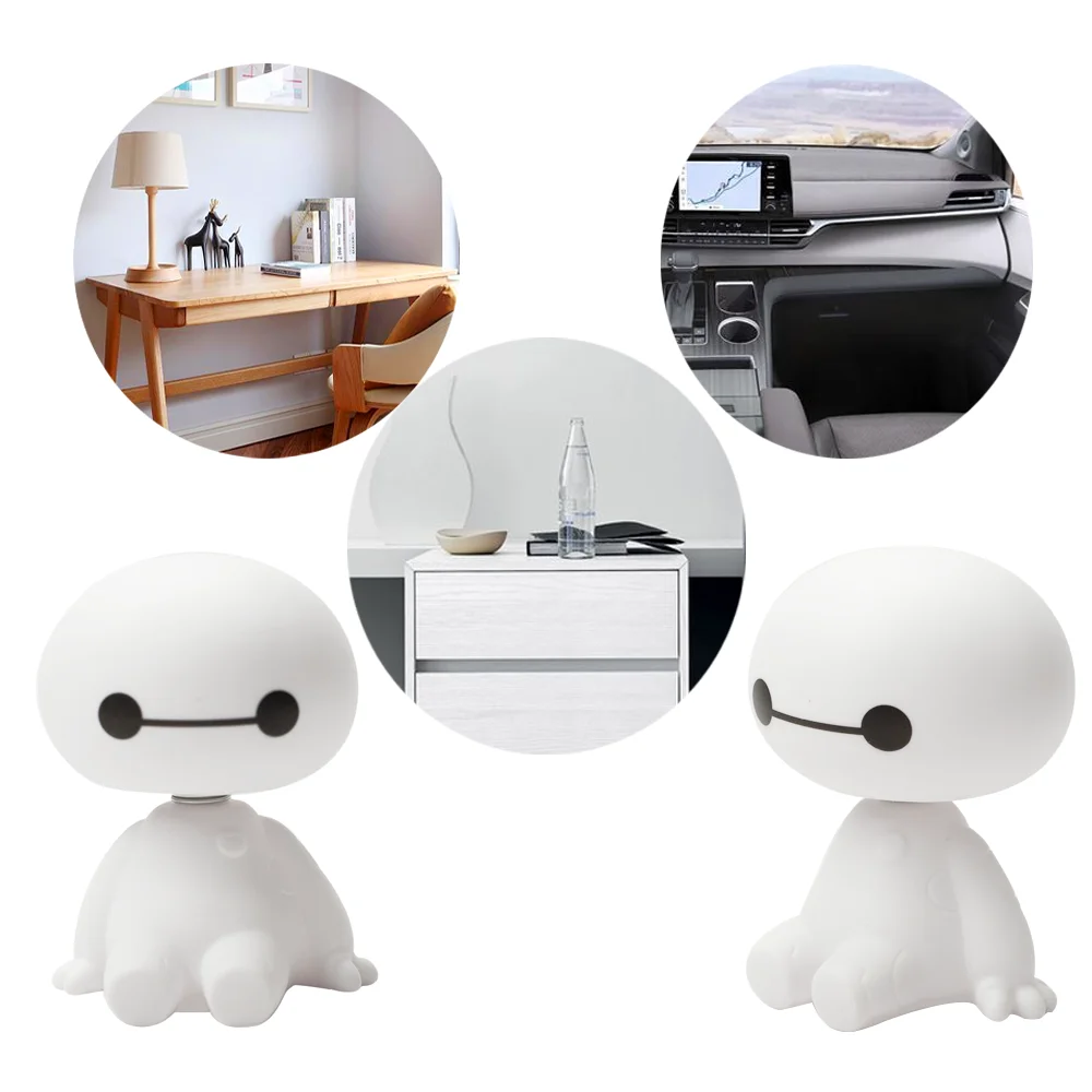 Аксессуары для украшения автомобиля мультяшный робот Baymax вращающаяся головка