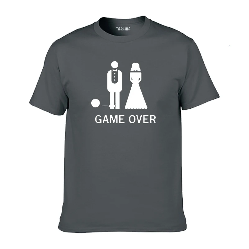 TARCHIA новинка 2021 года модная забавная летняя футболка из хлопка с надписью Game Over