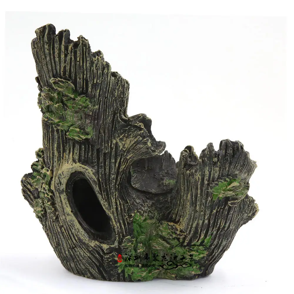 Aquarium Ornament Resin Wood Trunk Fish Tank Decoration for Crystal Red Shrimps Hide Cave House Betta Sleep Play Breed | Дом и сад