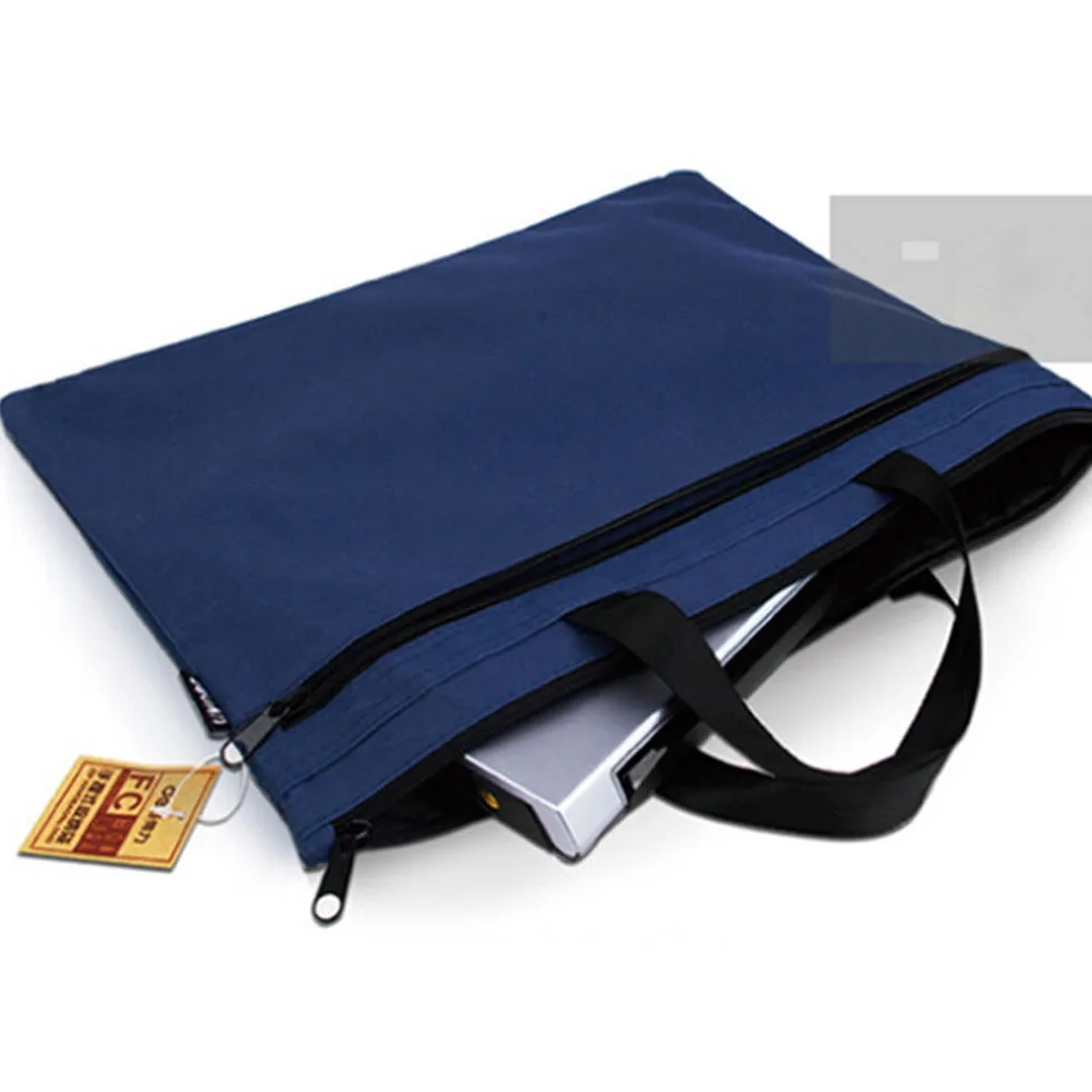 

durable canvas A4 document file bag, office book zipper pouch