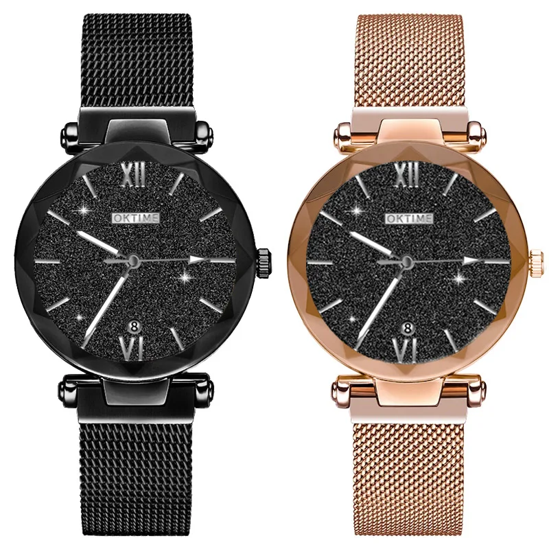 Недавно Для женщин кварцевые часы Звездное Круглый циферблат наручные с