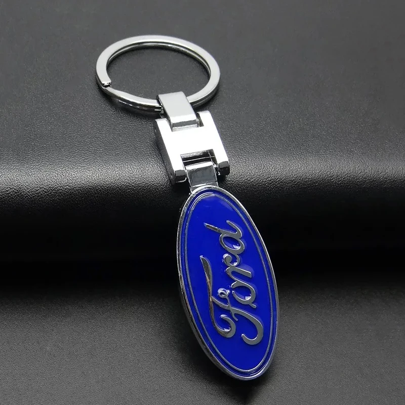 

1pcs 3D Metal Car Emblem Keychain For Men Gift Key Rings For Ford Focus Mondeo Fiesta Kuga Ranger Escort Explorer Excape Taurus