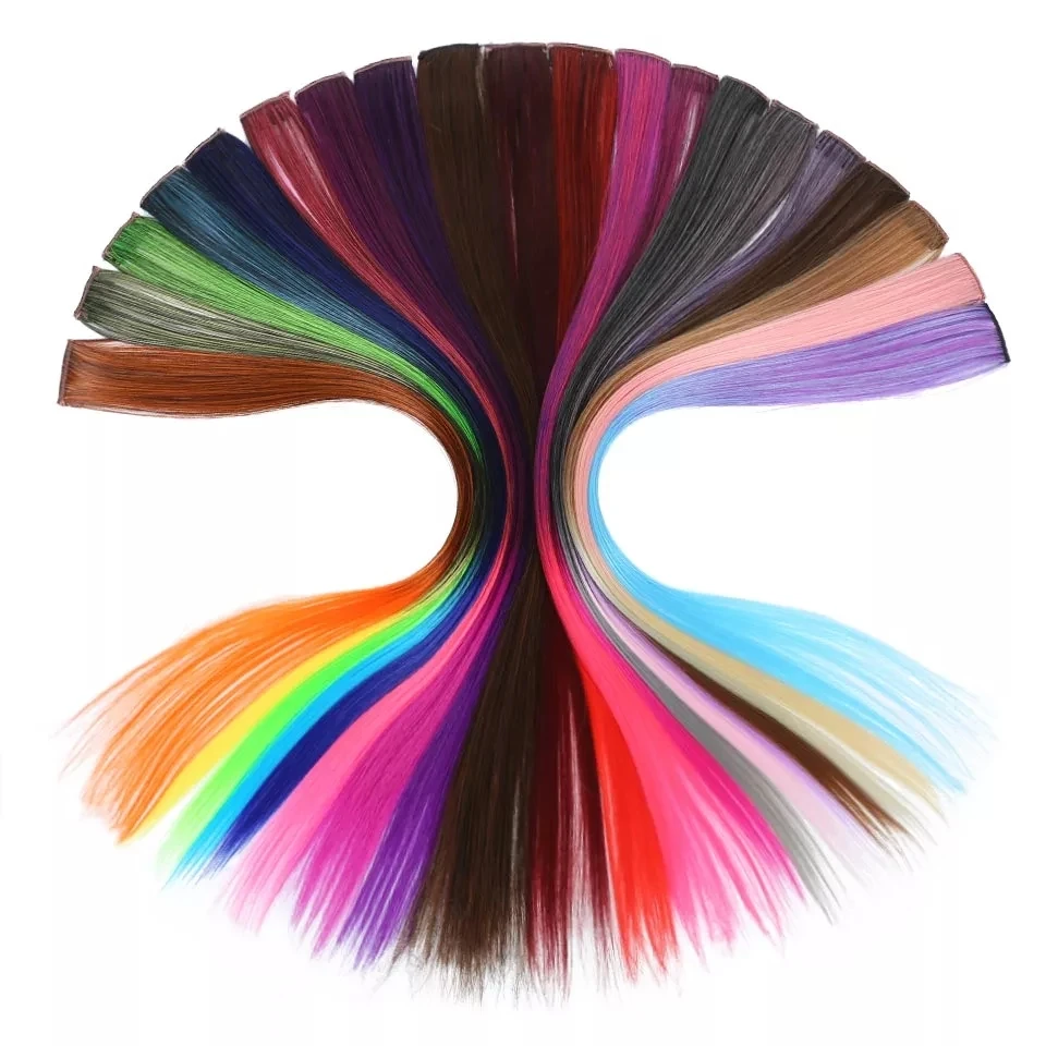 MUMUPI Long Straight color Hair Piece Hair Extensions Clip In hair extensions Highlight extensiones de cabello natural